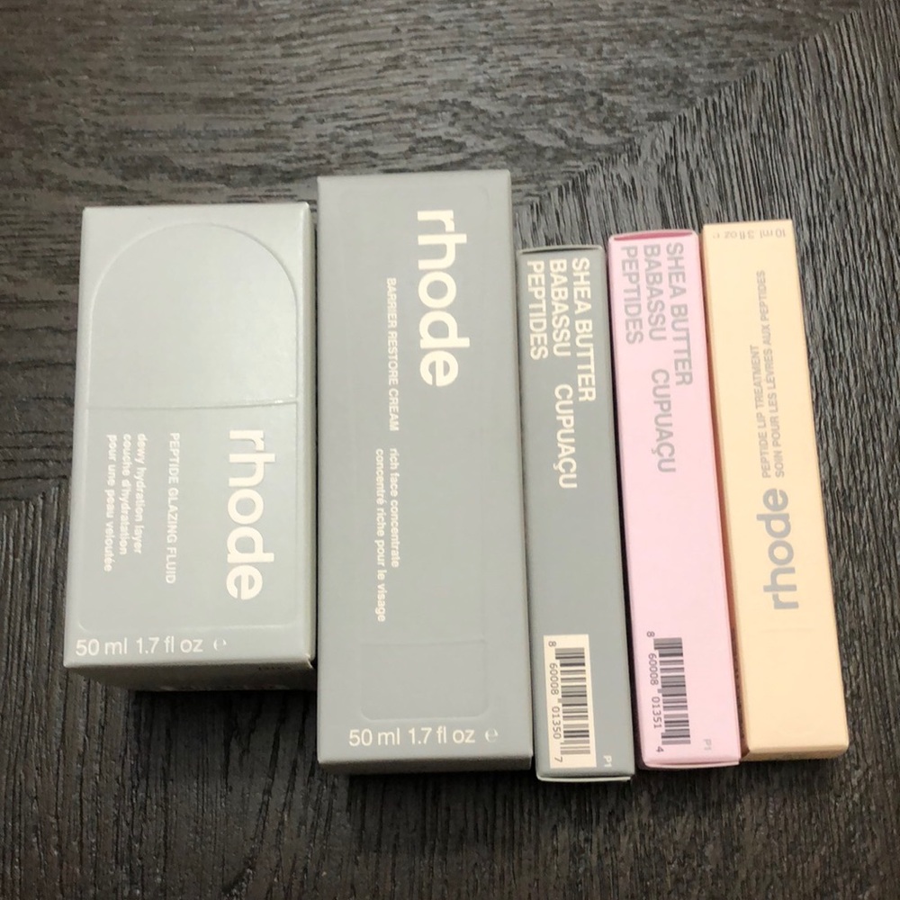 Rhode skincare peptide barrier cream lip set